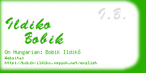 ildiko bobik business card